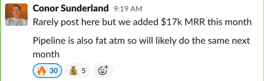 Conor Sunderland client win screenshot