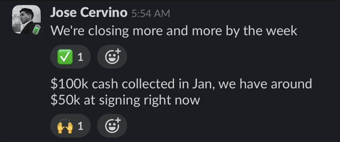 Jose Cervino client win screenshot