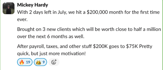 Mickey Hardy client win screenshot